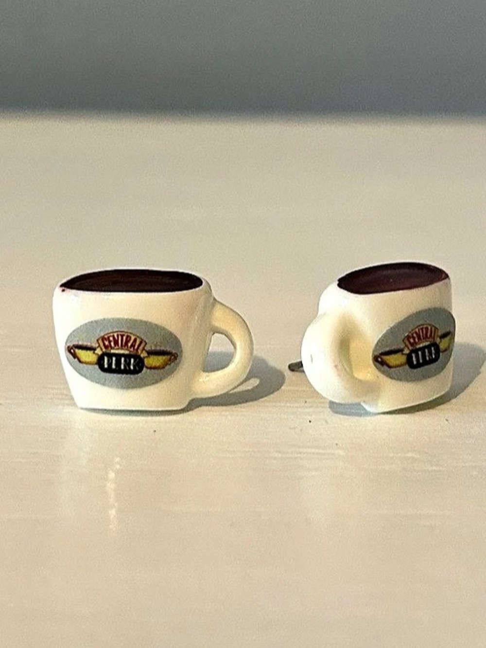 Friends Central Perk Espresso Cup Earring Set in White Like New